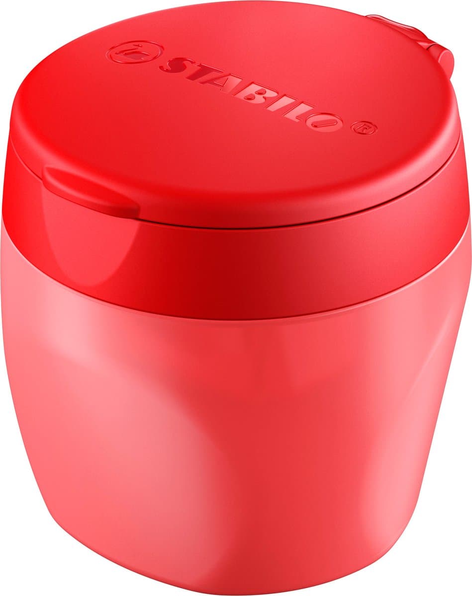 STABILO woody 3 in 1 Puntenslijper - Robuuste Containerpuntenslijper - Voor Extra Dikke Potloden - Rood (EAN: 4006381601184)