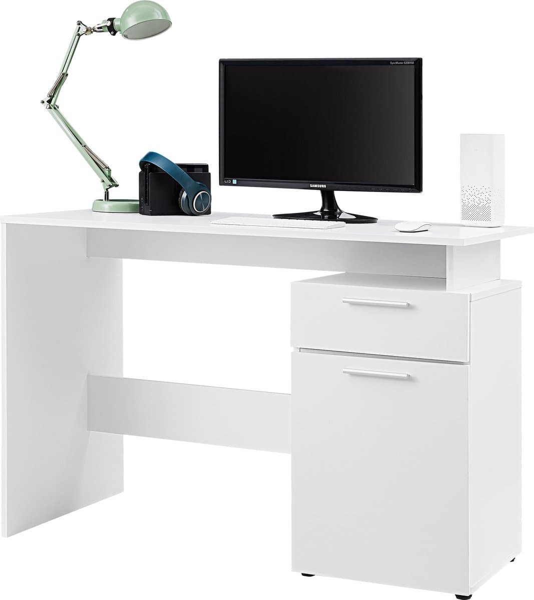 ACAZA Bureau - Bureau met Lades - Bureautafel - Wit - 110 x 53 x 75 cm (L x B x H) - Computertafel - Laptoptafel - Bureau Wit met Lades (EAN: 5400943019827)
