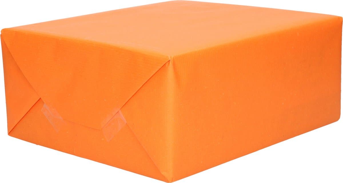 Bellatio Decorations Inpakpapier - oranje - 200x70 cm - cadeaupapier / kadopapier (EAN: 8720576212974)