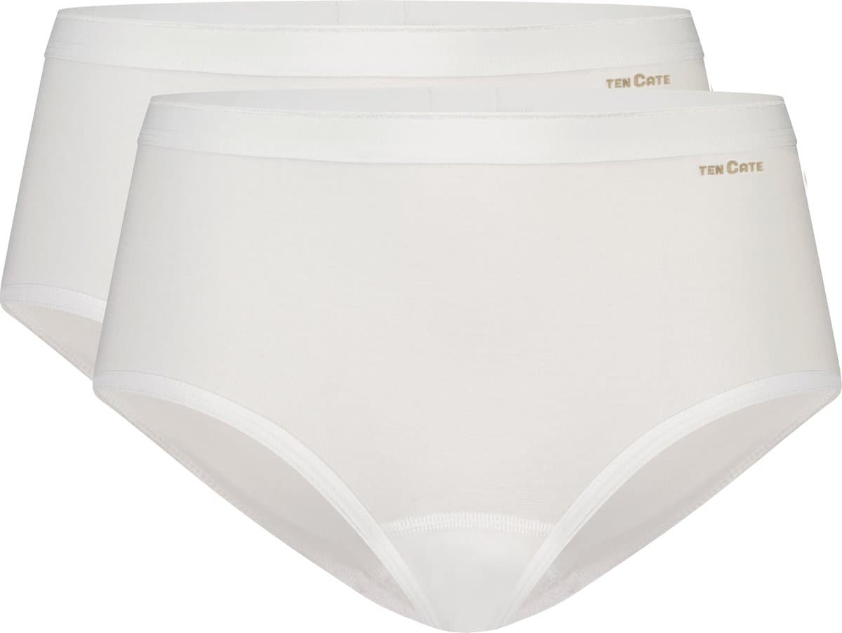 ten Cate Dames Midi – Ondergoed voor dames – Maat L – 2-PACK – Wit – Comfortabel Katoen Ondergoed – Ademend & Zacht – Voordeelverpakking (EAN: 8711665827438)