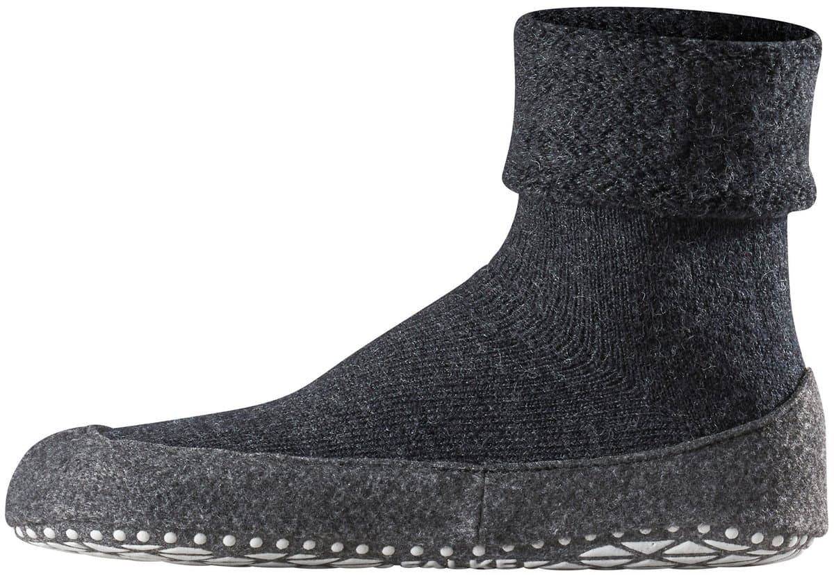 FALKE Cosyshoe Noppen op de zool wol huissokken heren grijs - maat 41-42 (EAN: 4004757042487)