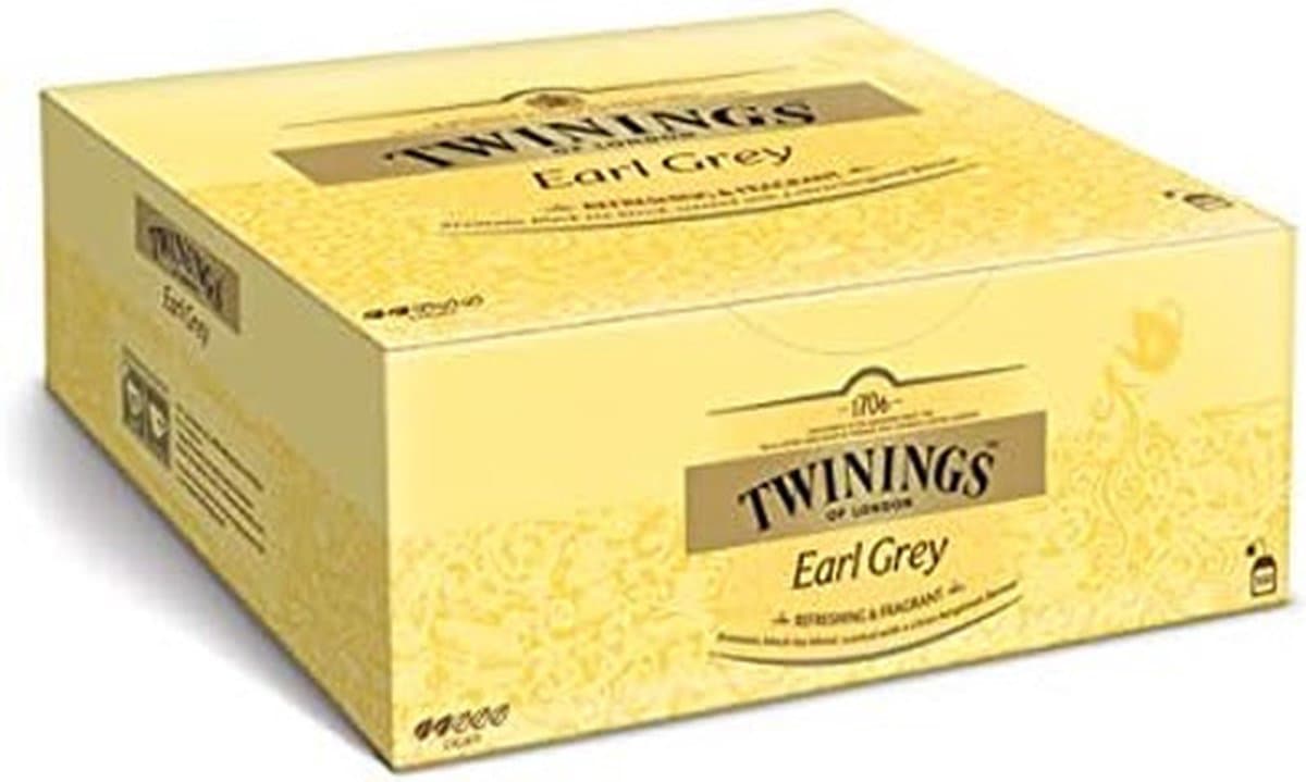Twinings - Earl Grey Thee - 100 zakjes displaydoos - grootverpakking - zonder envelop (EAN: 0070177025694)