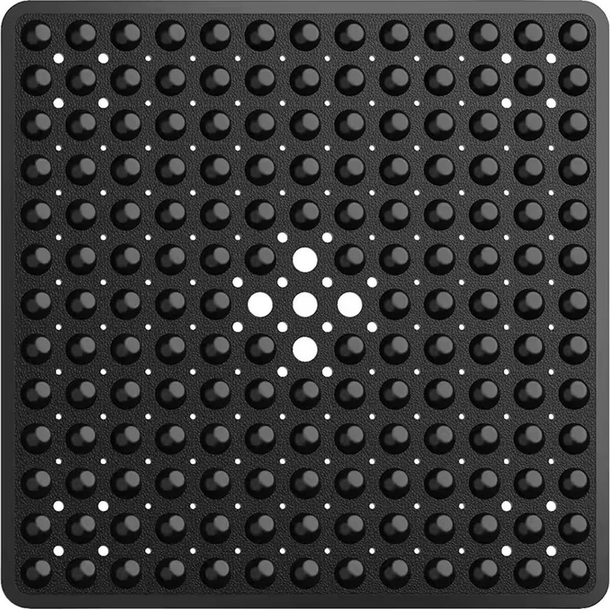 HGMD Antislip douchemat / Badmat - Zwart- 53x53 cm - Zuignappen - Douchemat - Badkamermat - Antislip voor douche (EAN: 8720726117784): Stijl ontmoet veiligheid