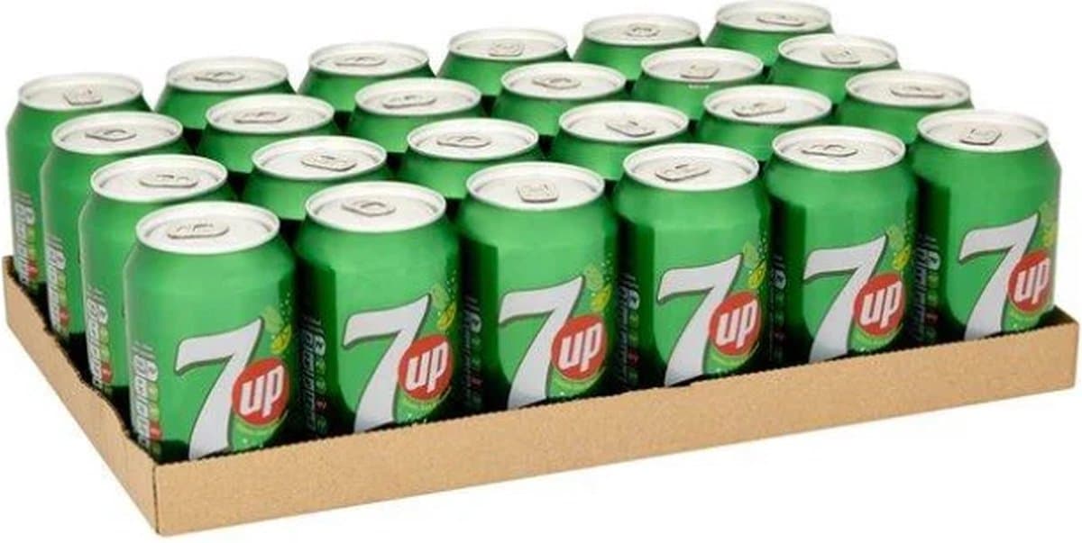 7up regular - blik 24x33 cl - NL (EAN: 8715600247800): 1. Een neutrale, niet-opdringerige smaak