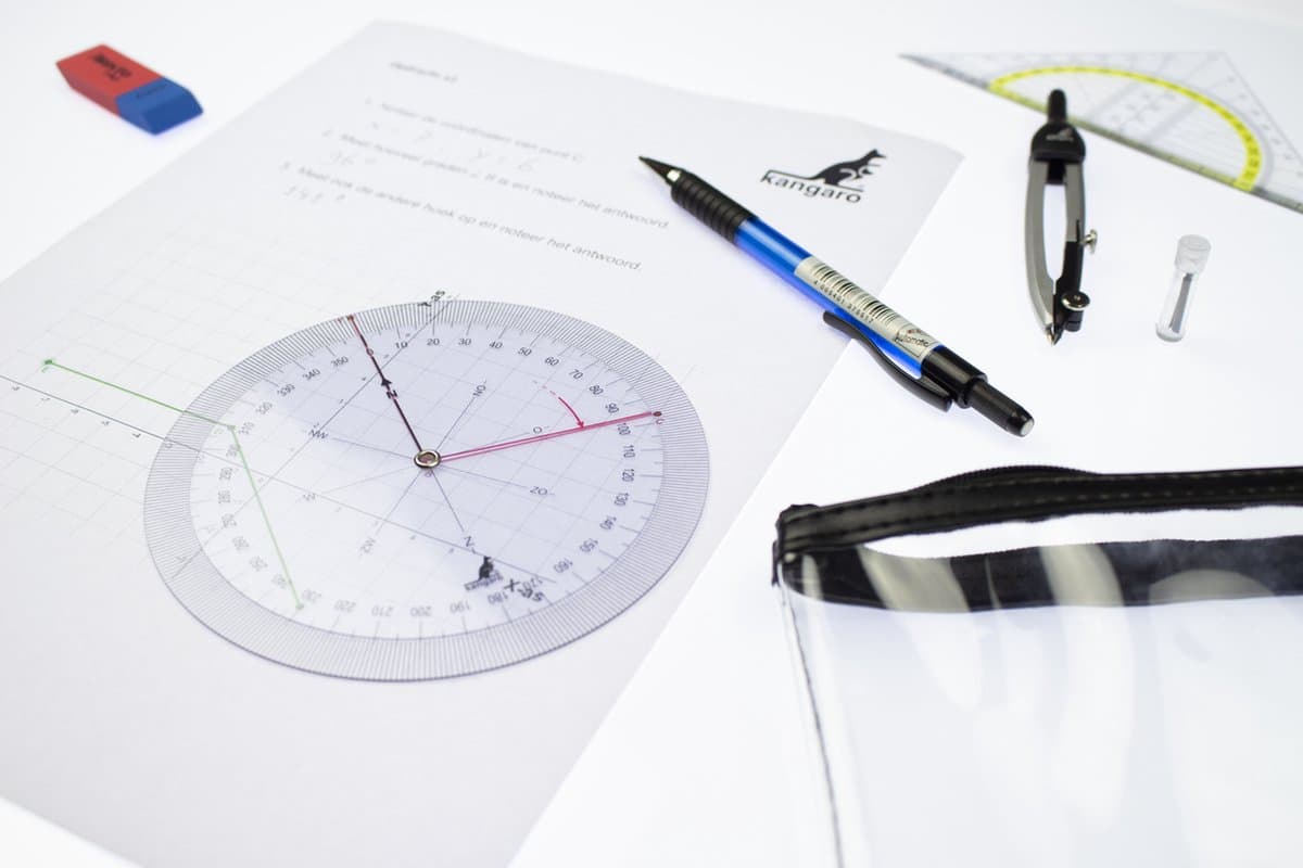Kangaro koershoekmeter - 126mm - 360 graden - 2 draaibare schijven - kunststof - K-4120100 (EAN: 8712127014748)