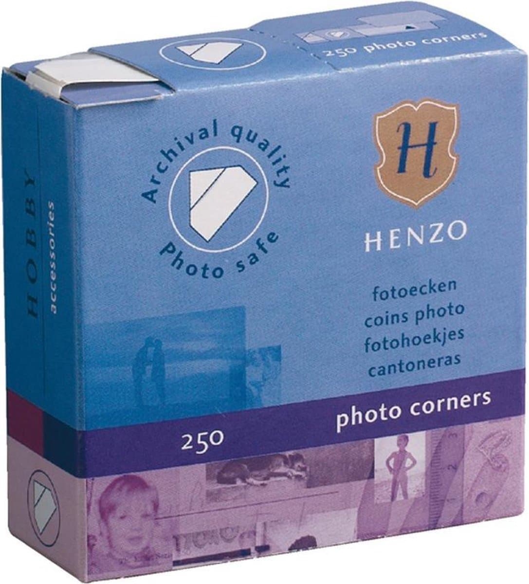 Fotoplakkers - Henzo - Fotohoekjes - 250 stuks - Wit (EAN: 8711229183093)