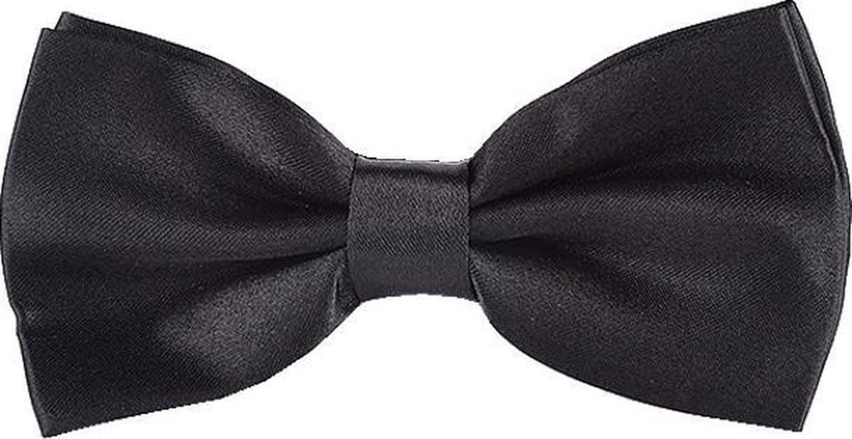 Fako Fashion® - Vlinderstrik - Vlinderdas - Satijn - 12.5cm - Zwart (EAN: 8719874858663): Wat is dit precies