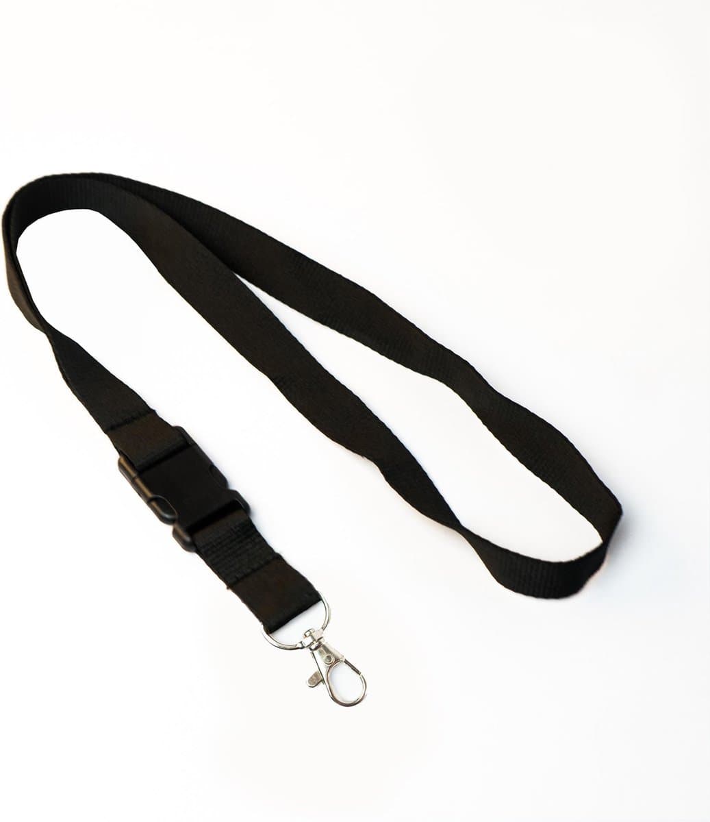 Lanyard - keycord sleutelhanger - zwart - per stuk (EAN: 8720165046003)