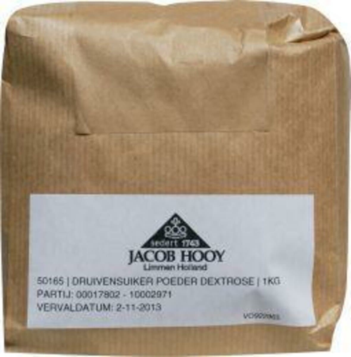 Jacob Hooy Druivensuiker Poeder - 1 kg (EAN: 8719265050966)