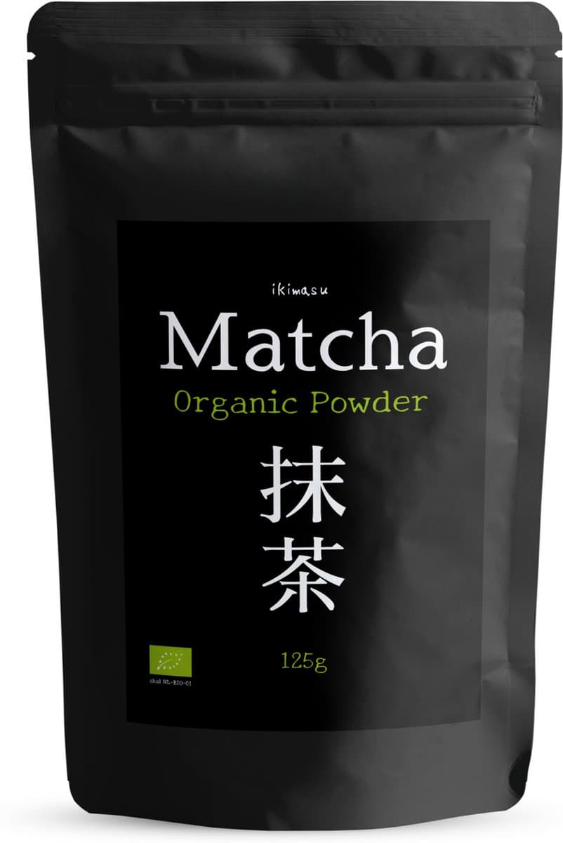 Ikimasu - Matcha 125 Gram - Biologisch - Volle smaak - Culunary Thee Poeder - Starter set (EAN: 8721082234504)