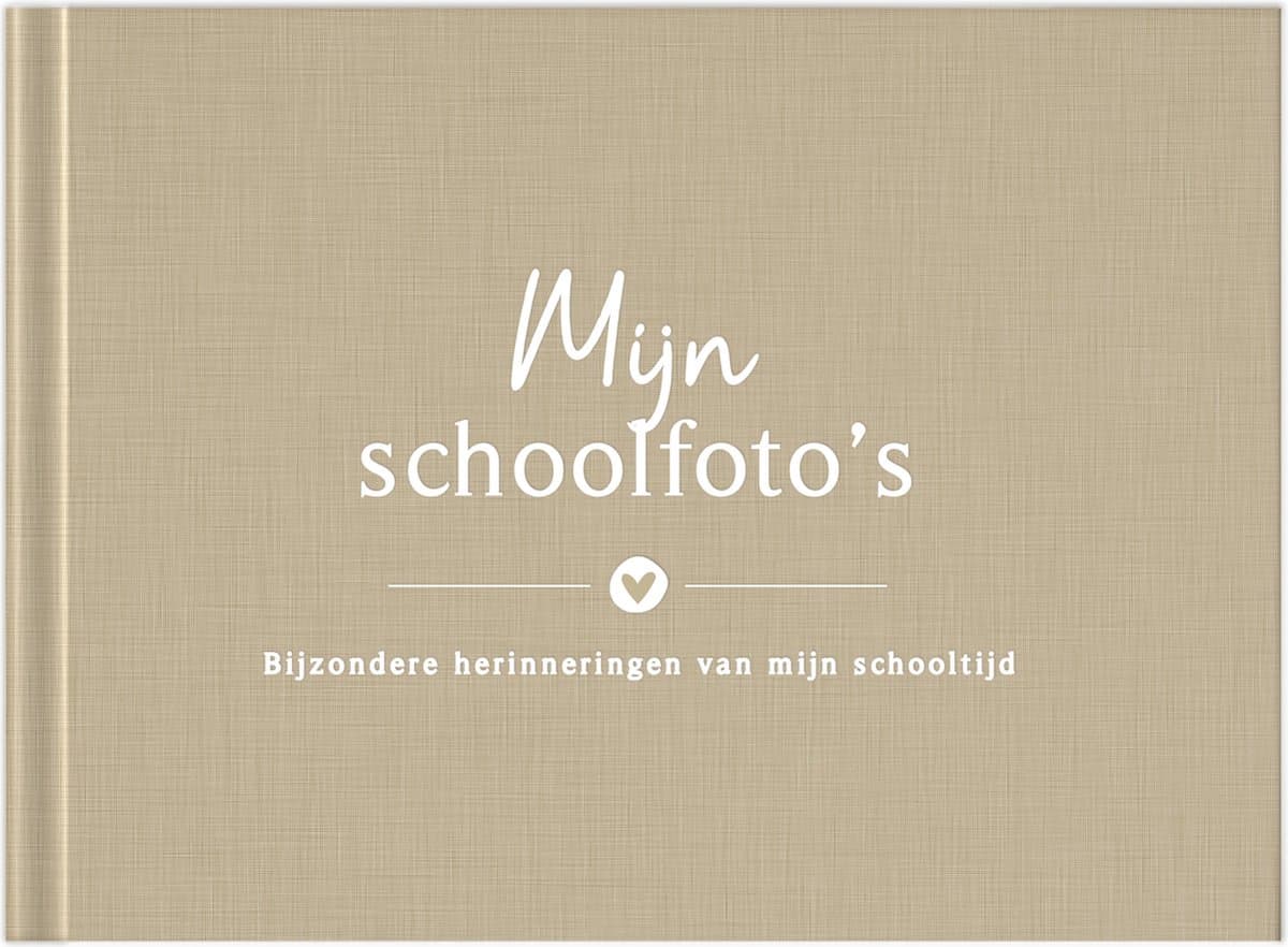 Fyllbooks - Schoolfotoboek Invulboek - Schoolfoto Album - Schooljarenboek - Linnen Taupe - Geschikt voor: 12 Portret- en Klassenfoto's (EAN: 9789083354422): Een plek voor elk schooljaar, zonder gedoe ✨