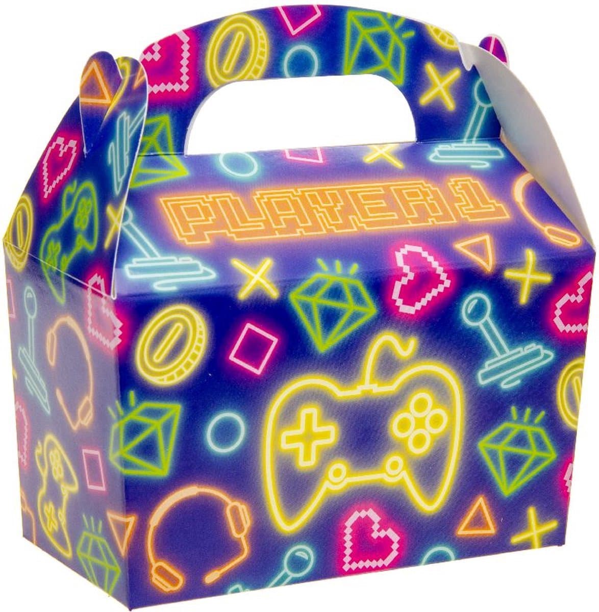 Traktatiedoosjes Gamer 24 STUKS - Gamen - Verpakking Cadeau - Traktatie - Doosjes - Voor Uitdeelcadeaus - 12 x 12,5 cm (EAN: 8721154450085)