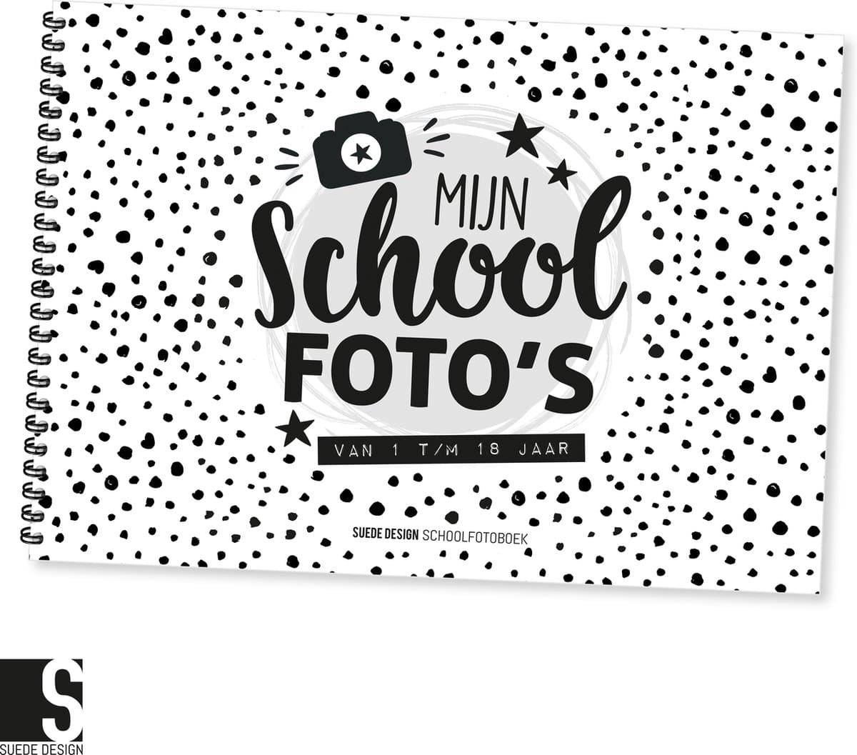 Schoolfotoboek | Mijn schoolfoto's van 1 t/m 18 jaar! | Suede design invulboek (EAN: 7806139073235): Wat is dit Schoolfotoboek écht