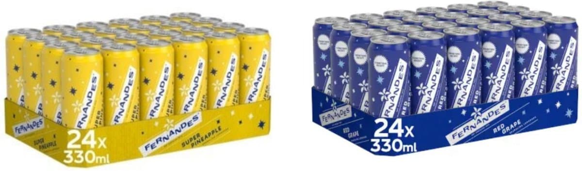 Fernandes Super Pineapple Blikjes Tray 24 Stuks 33cl & Red Grape (EAN: 8721139460214)