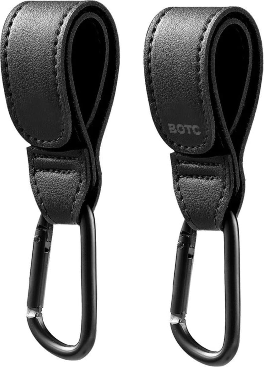 BOTC Kinderwagen tassenhaakjes - Leer - Haakjes voor tassen - Set van 2 - Leather - Extra stevig - Buggy haakjes - Zwart (EAN: 8720663309204): **Waarom deze haakjes al langer op mijn verlanglijstje staan**