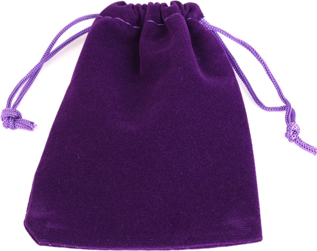 Fako Bijoux - Fluweel Cadeau Zakjes - Velours - 10x12cm - Donkerpaars - 10 Stuks (EAN: 8720847038883)