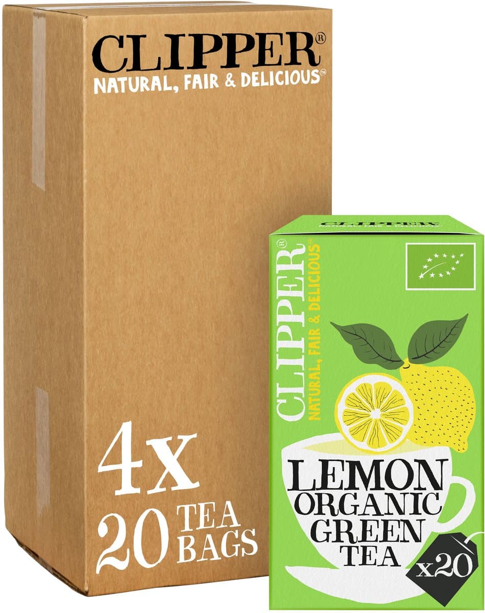 4x Clipper Thee Lemon Green Tea 20 stuks (EAN: 5021991972331): Wat is het eigenlijk