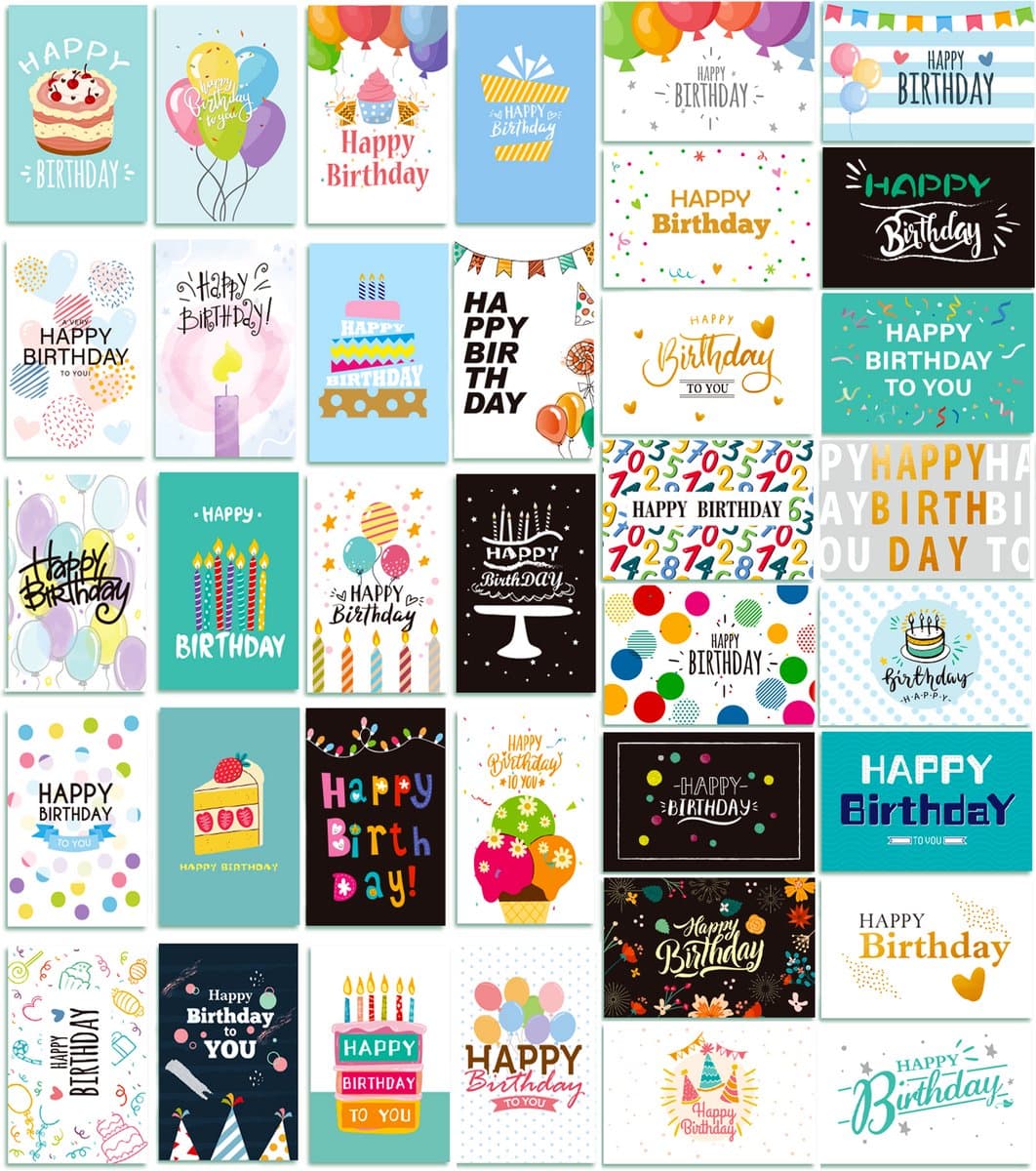 Feestio Verjaardagskaarten met Envelop - Verjaardagskaart - 36 Stuks Wenskaarten - Kinderen en Volwassenen - 10 x 15 cm (EAN: 8721082221856): 🌈 Waarom ik meteen gegrepen was