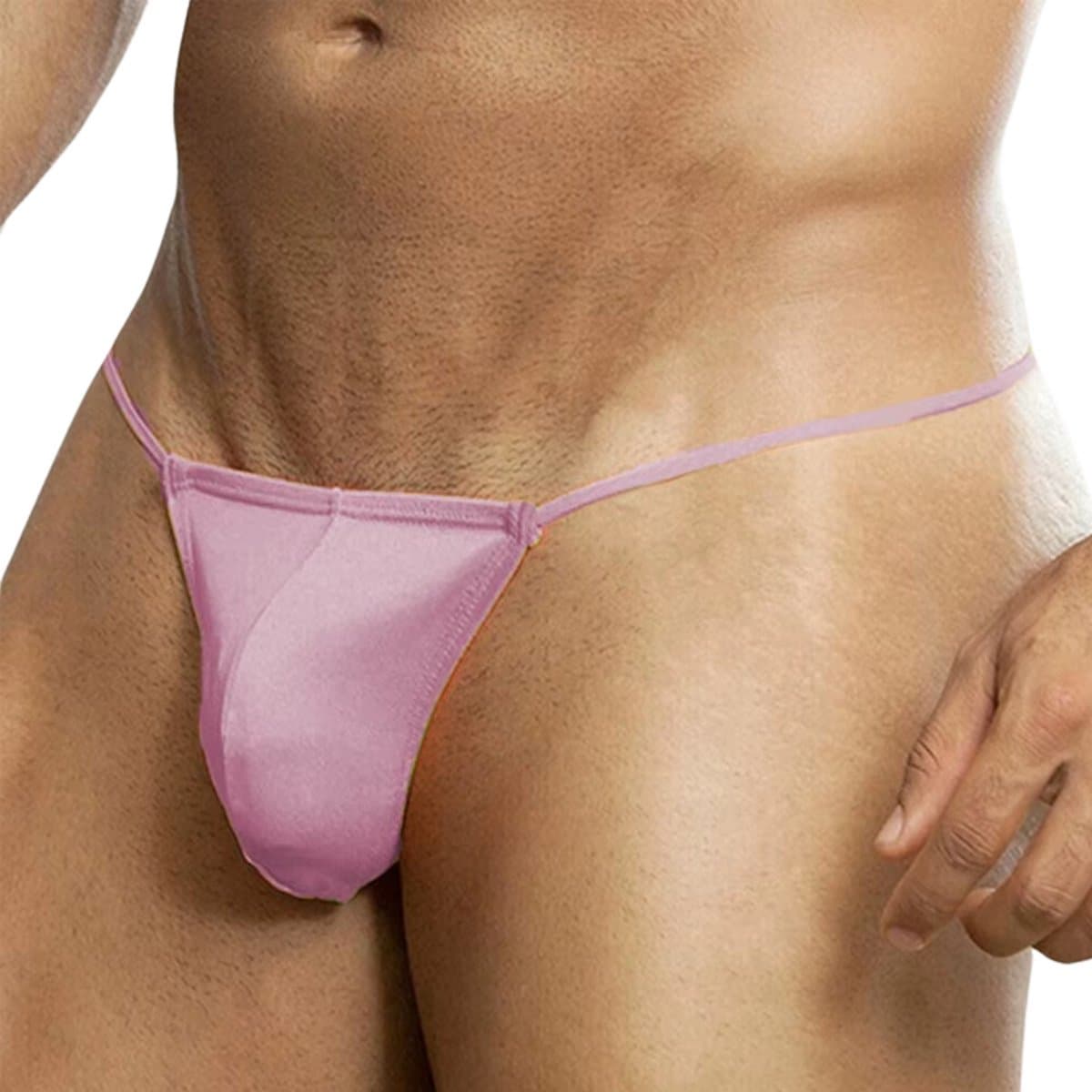 Sexy Heren G-String – Verleidelijke String Slip voor Mannen – One Size – Roze – Ultra Comfortabel Ondergoed met Bikini Design (EAN: 8785290588859)