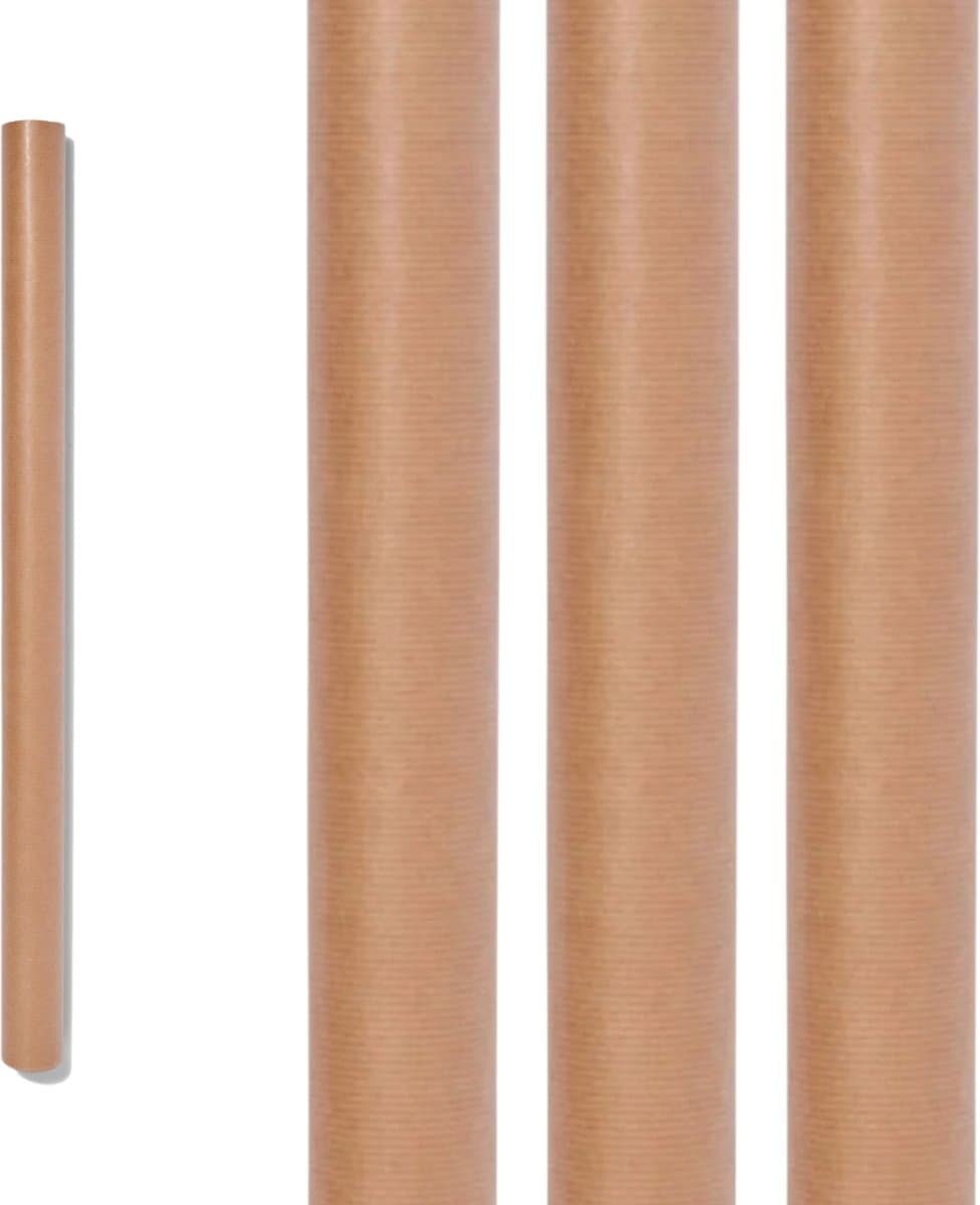 Professioneel Inpakpapier - (3 Rollen) - Kraft / Bruin - 300x70cm - Duurzaam - FSC & Plasticvrij - Klimaat neutraal gecertificeerd - Cadeaupapier - Verjaardag - Kaftpapier (EAN: 6151313736767): **Wat is er nou aan dit inpakpapier**