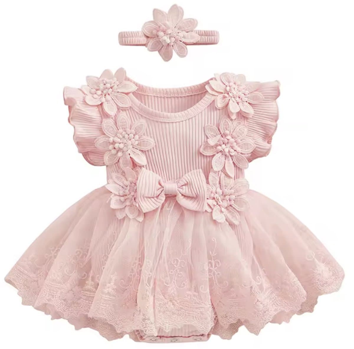 Luxe Baby Jurkje - Maat: 62/68 - Inclusief Haarband - Kleur: Roze - Luxe Kanten Jurkje - Babyjurk / Zomer Jurk / Verjaardag Jurk - Birthday Jurk / Huwelijk / Verjaardag - Hoge Kwaliteit - Schattig & Comfortabel (EAN: 6097220280293): Waarom dit jur...