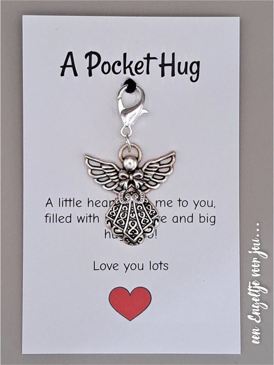 Geluksengeltje - Engel - Engeltje - Wenskaart - Kerstcadeautje- Gelukspoppetje - Pockethug - Pocket hug - Troostkaartje - een Engeltje voor jou - Geluksengel, Guardian Angel - Beschermengel (EAN: 6150544086054)