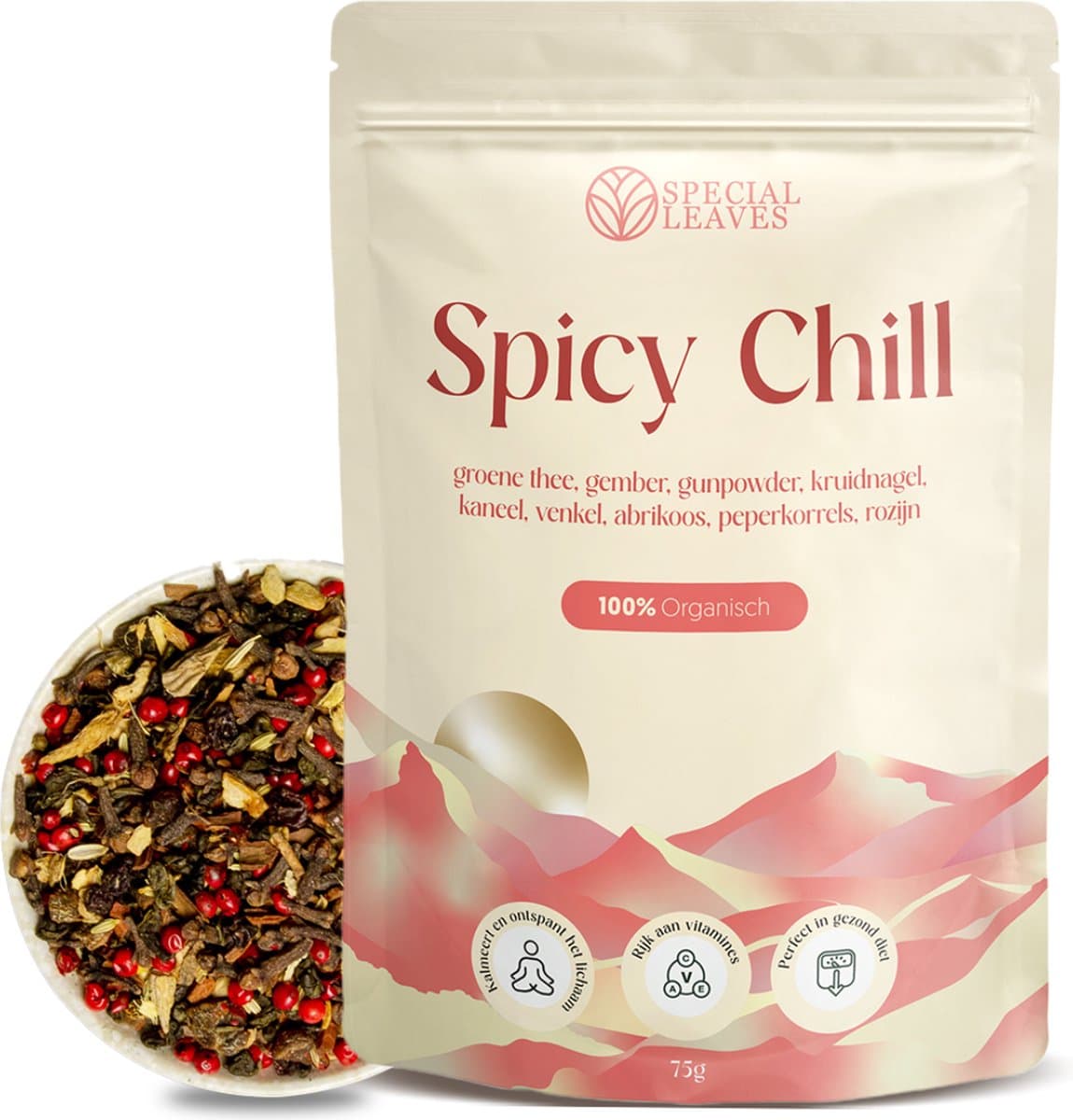 Special Leaves - Losse Thee - Chai Latte - Kruidenthee met kaneel en kardemom - 75 gram - Verse Thee - Spicy Chill - Kerst Thee (EAN: 8720299234925): Wat is dit eigenlijke "Special Leaves"