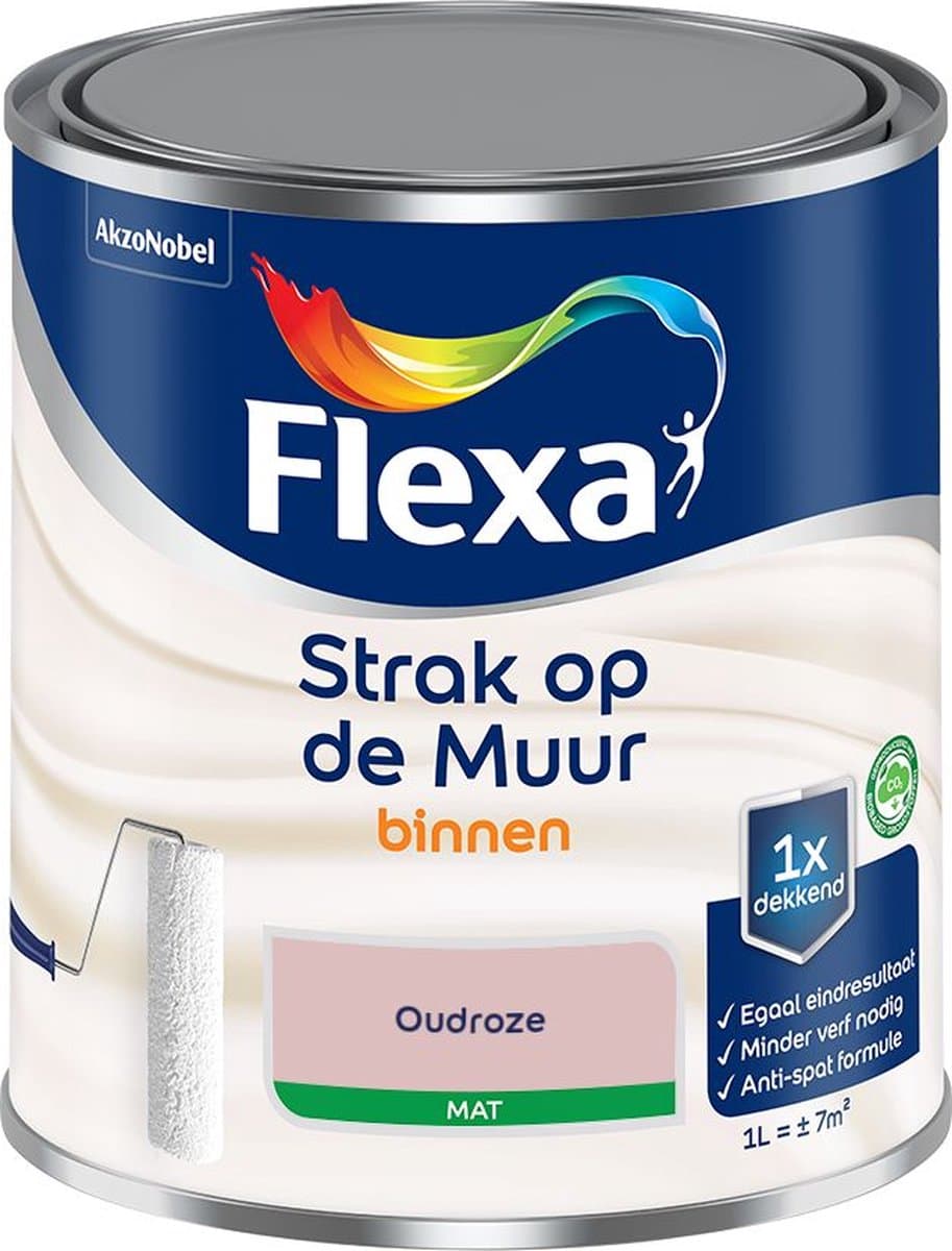 Flexa - Strak op de Muur Binnen Muurverf Mat - Oudroze - Mengverf - 1 L (EAN: 8711113602662): Waarom oudroze (Nee, het is niet alleen voor de kinderkamer!)