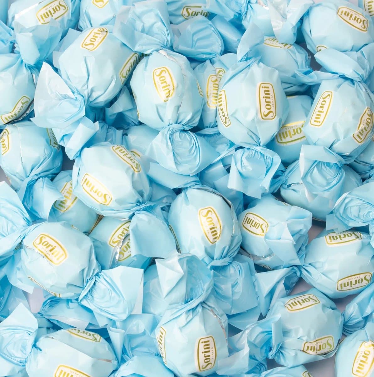 30 chocolade praline ballen in blauwe wikkel voor babyshower en geboorte (EAN: 8721249076305)