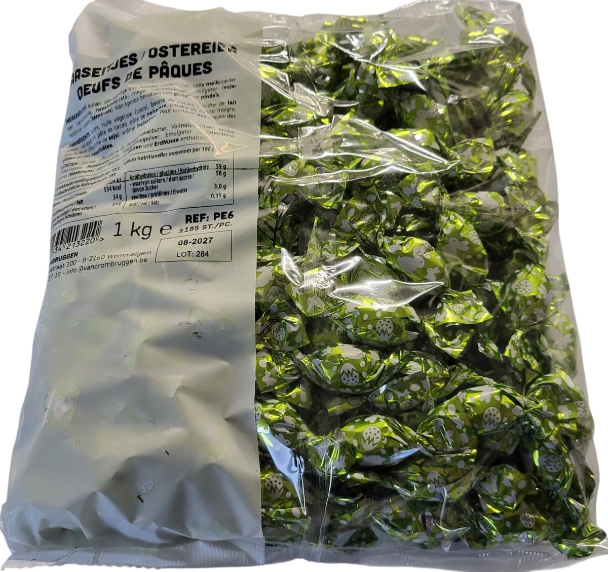 Paaseitjes - Belgische melkchocolade - 1 kg circa 185 stuks - romige zachte vulling - PR Coffee (EAN: 5410534213220)