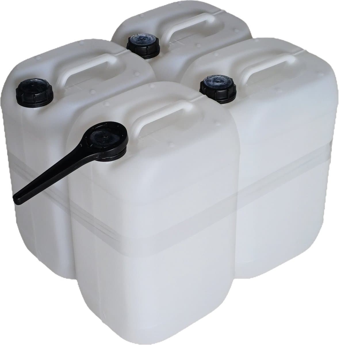 4 x 25 liter - Jerrycan - 100 liter Jerrycans - slotdop - dopsleutel - gereedschap (EAN: 8721516418265)