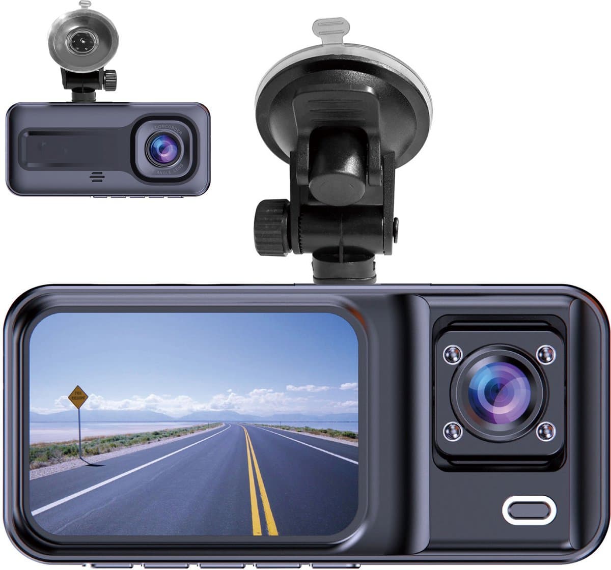 Denver Dashcam - Dashcam voor Auto - Voor- en Cabin Camera - Full HD - 120° Groothoek - Loop Opname - G-Sensor - CCT2500 (EAN: 5706751081514)