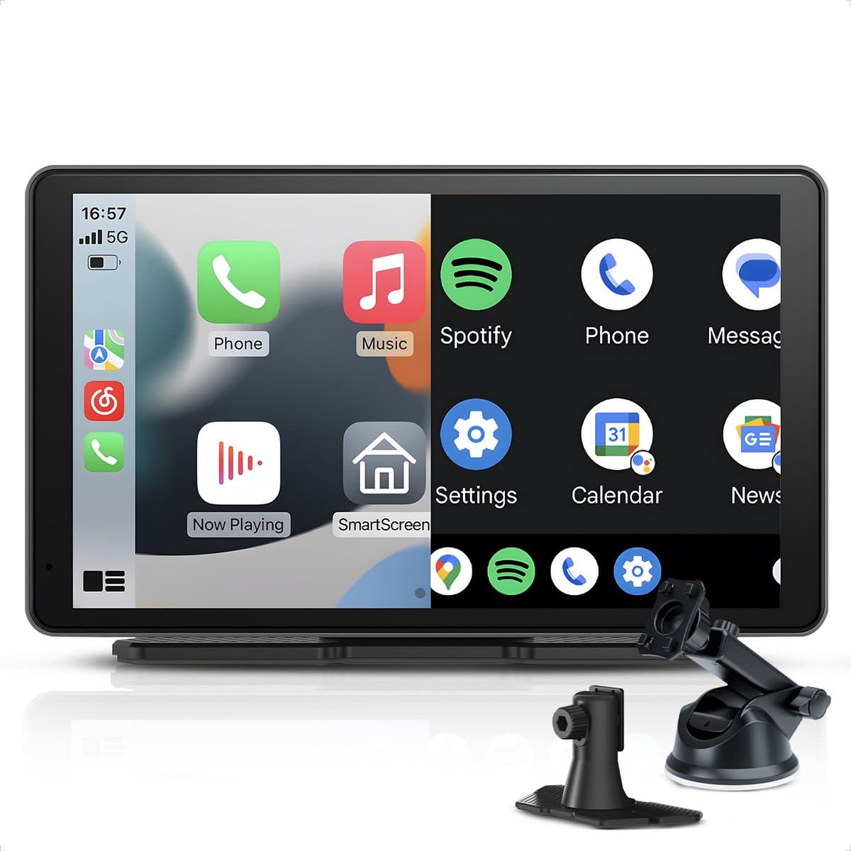 CarMe CarPlay Scherm 7 Inch - Apple CarPlay & Android Auto (Draadloos) - Touchscreen - Navigatiesysteem auto - Geschikt voor Apple CarPlay & Android Auto - Android Auto scherm (EAN: 8720938415135)