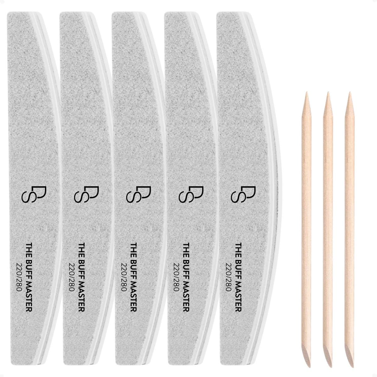 De Sera 5x Buffer Nagelvijl 220/280 - Bufferblok Nagelverzorging Set + 3x Bokkenpootje Nagels - The Buff Master - Nail Buffer Vijlen - Buffervijl Nagelvijlen - Gellak & BIAB Voorbereiding (EAN: 8720769751006): Waarom een goede buffer het halve wer...