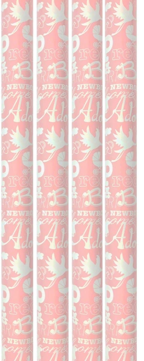 Benza cadeaupapier - Inpakpapier voor geboorte meisje Babyshower - 200 x 70 cm - 4 rollen (EAN: 8718998053077): Waarom ik er meteen naar keek