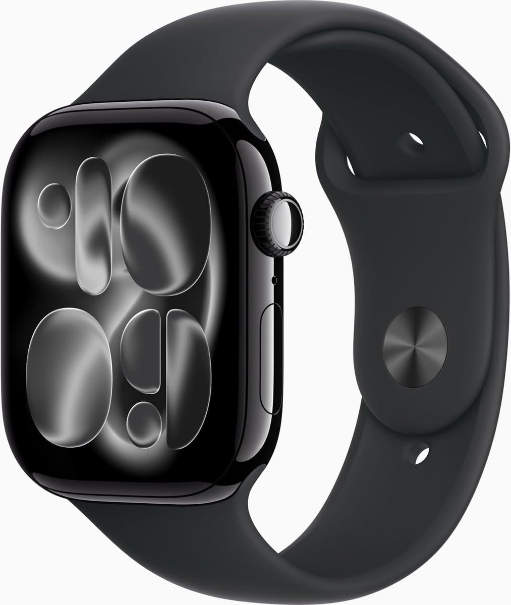 Apple Watch 11 - Wifi - 46mm - Jet Black Aluminium Case with Black Sport Band - M/L (EAN: 0195950631838)