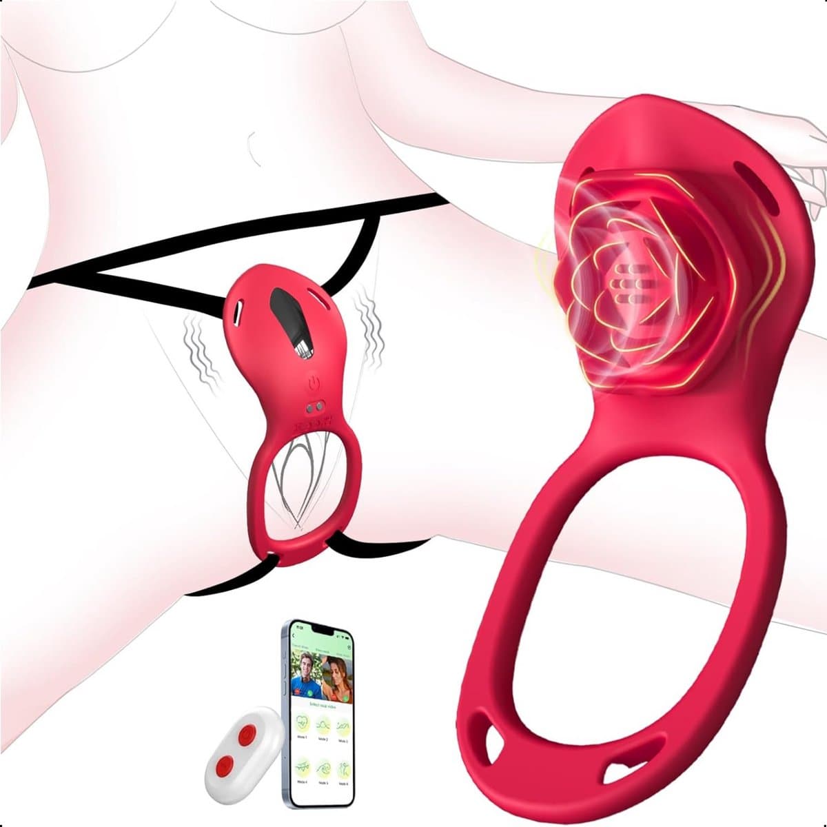 Kinkk Draagbare Vibrator - Clitoris Stimulator - Vibrator voor Koppels - Sex Toys voor Vrouwen - Stil en Discreet - Waterafstendig - 10 Vibratie Standen - Afstandsbediening en app (EAN: 5430004182023): 👀 Eerste indruk design & draagcomfort