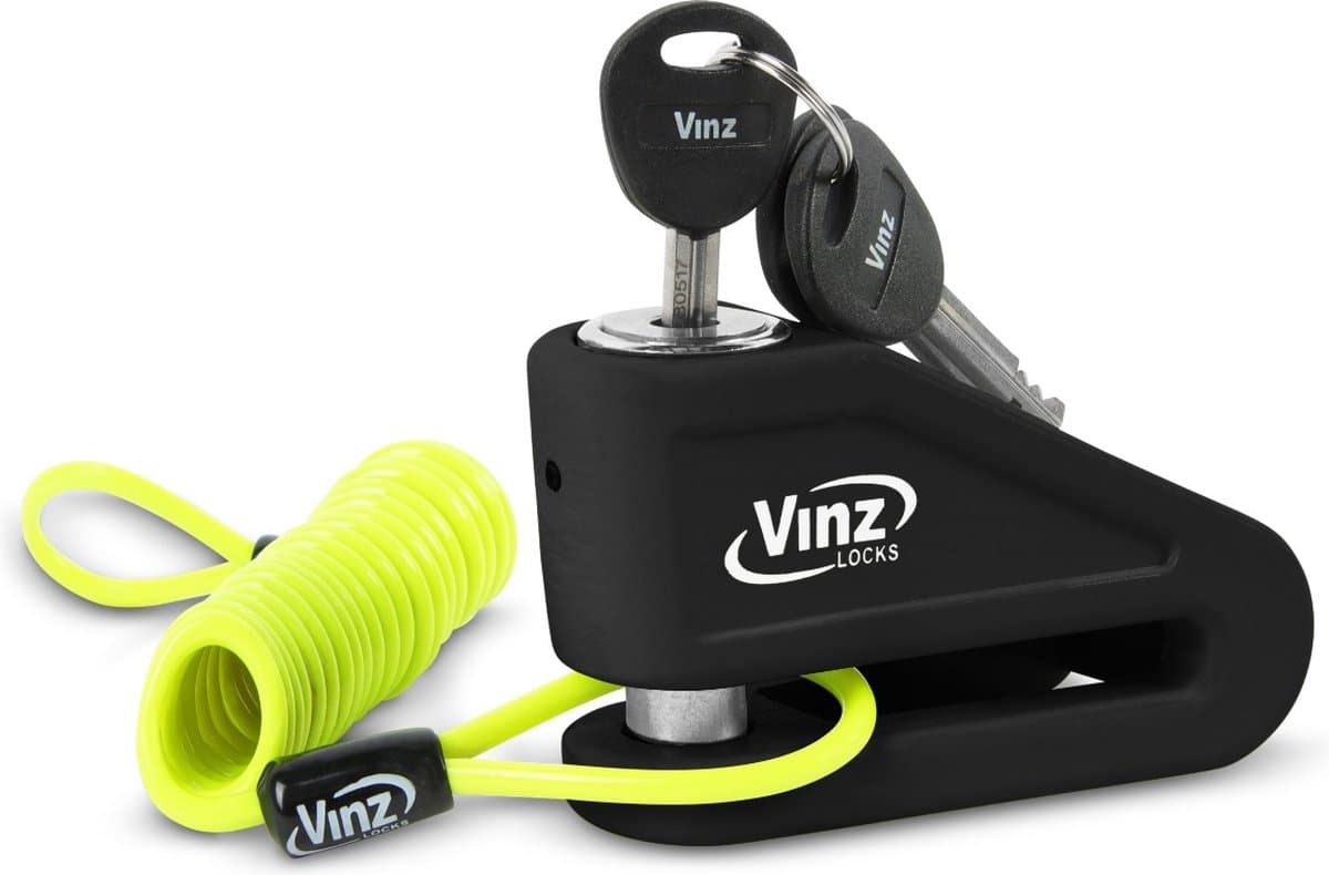 VINZ Baretti Schijfremslot ART4 Remschijfslot - Motorslot, Scooterslot - ART4 Slot - Tasje & Reminder - Zwart (EAN: 8720574320152)