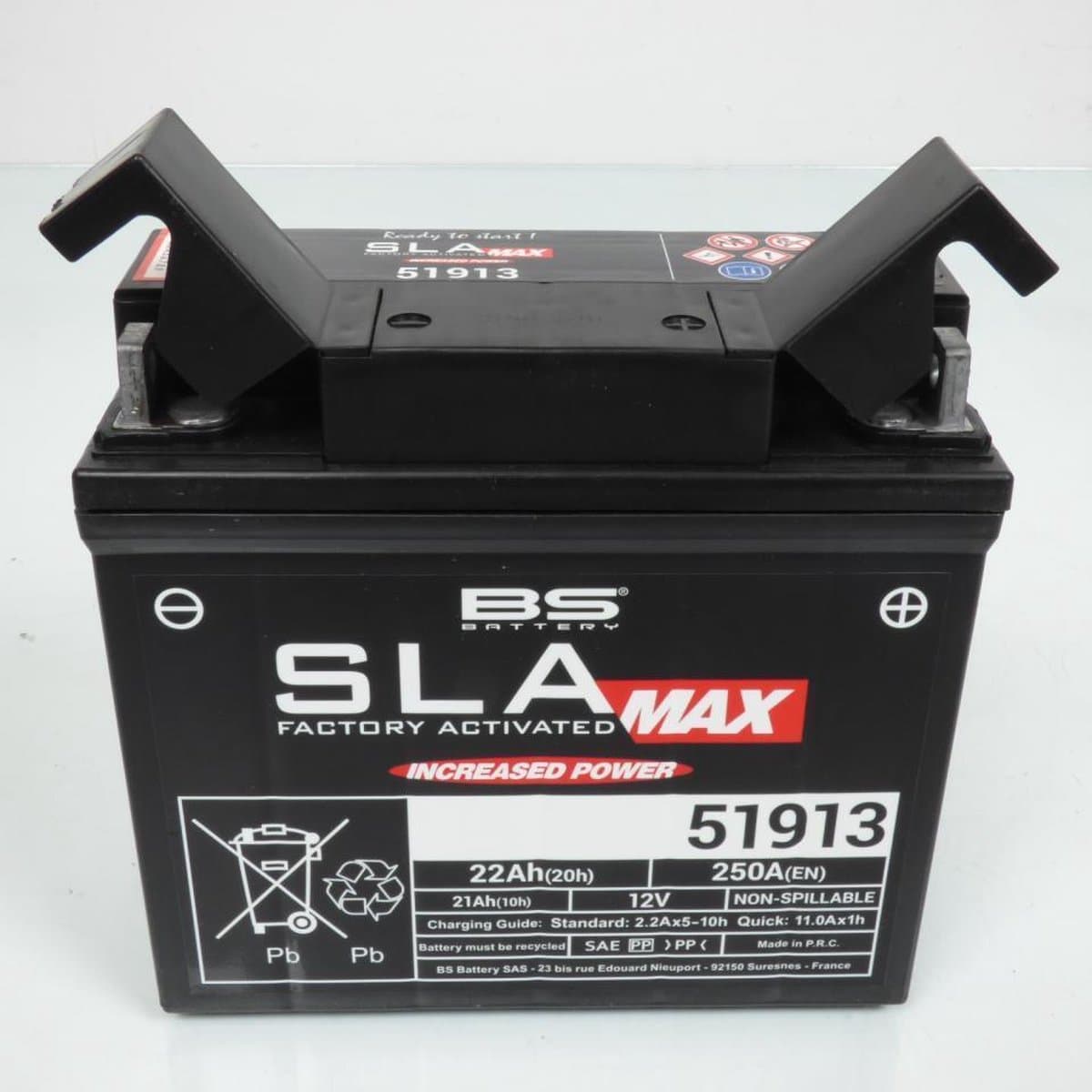 SLA BS-accu voor BMW 1100 R RT-motorfiets 1994 tot 2001 51913 / 12 V 22 Ah nieuw (EAN: 3615982572185)