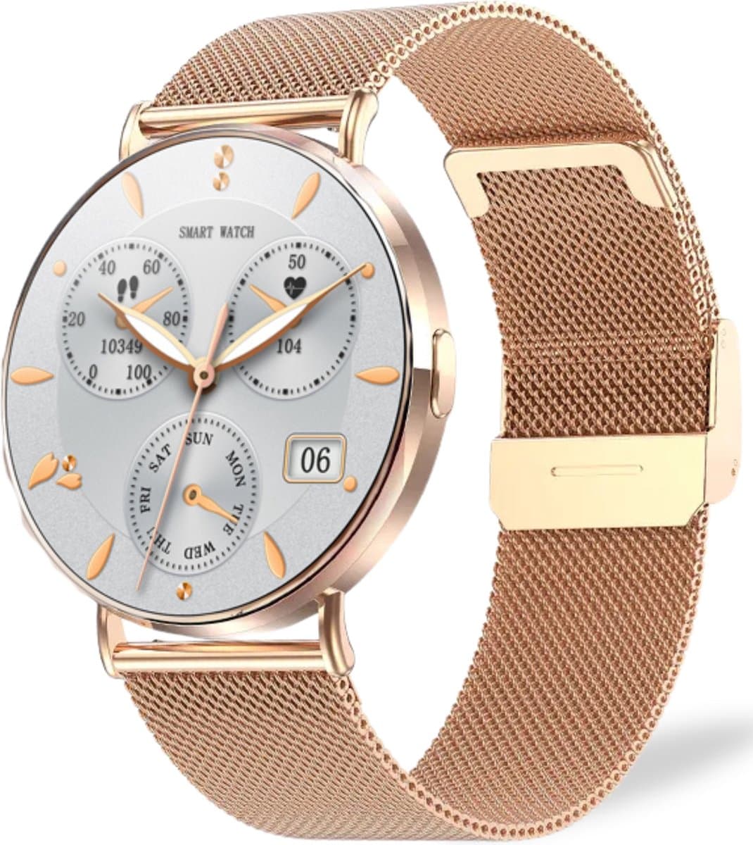 FOXLY® Smartwatch Ultra Rosé HD - Smartwatch Dames & Heren - Stappenteller horloge - Saturatiemeter - iOS en Android (EAN: 8721008697857): Waarom een smartwatch bij je creatieve toolbox past