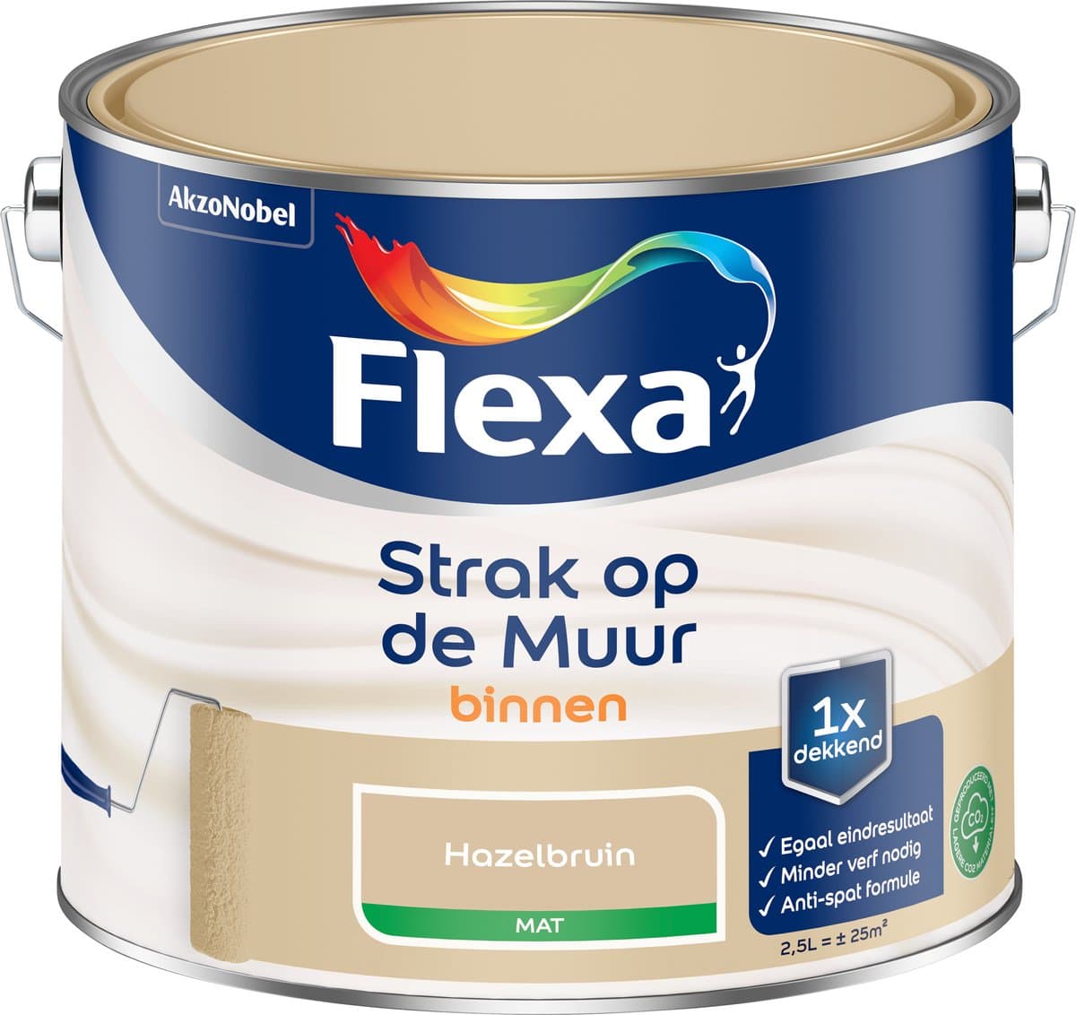Flexa - Strak op de Muur Binnen Muurverf Mat - Hazelbruin - Strak - 2.5 L (EAN: 8711113350655): Waarom Hazelbruin de kleur van nu is