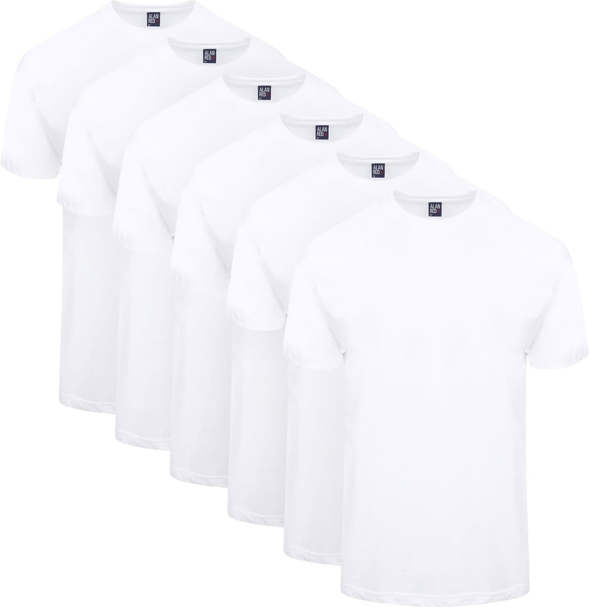 Alan Red T-Shirt Virginia 6 Pack - Maat L - Heren - Basic T-shirt - Brede ronde hals (EAN: 8051882024181)