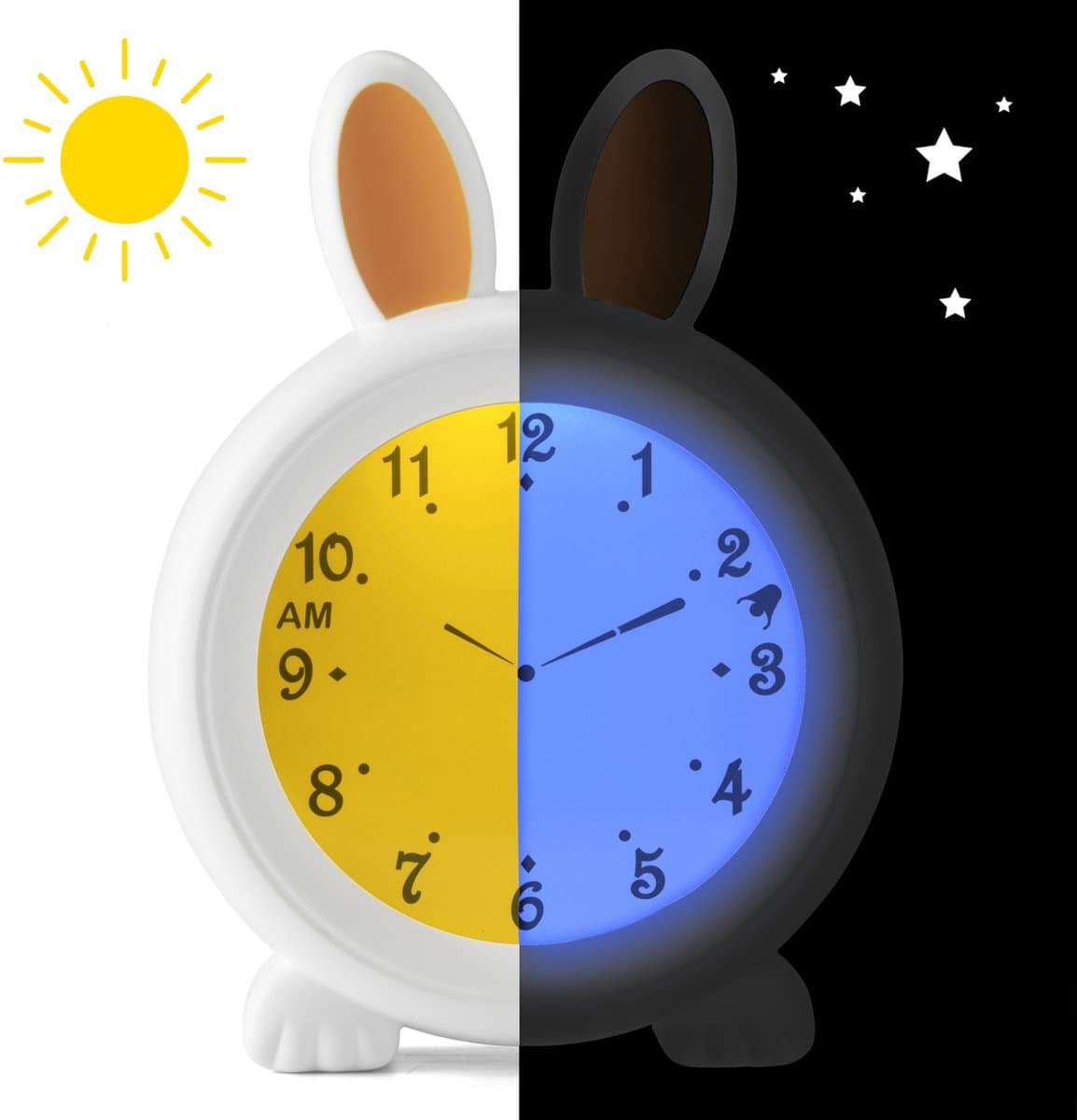 Alecto BC100BUNNY - Slaaptrainer voor kinderen - Kinderwekker met Nachtlamp - Bunny (EAN: 8712412592647)