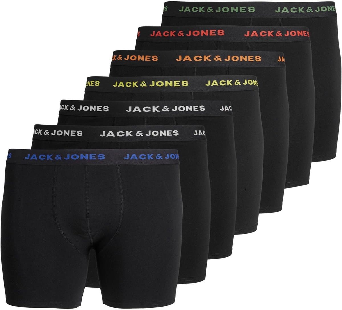 JACK&JONES PLUS - JACBASIC TRUNKS 7 PACK NOOS PLS Heren Onderbroek - Black Black - Black - Black - Black - Black - Black (EAN: 5715611692104)