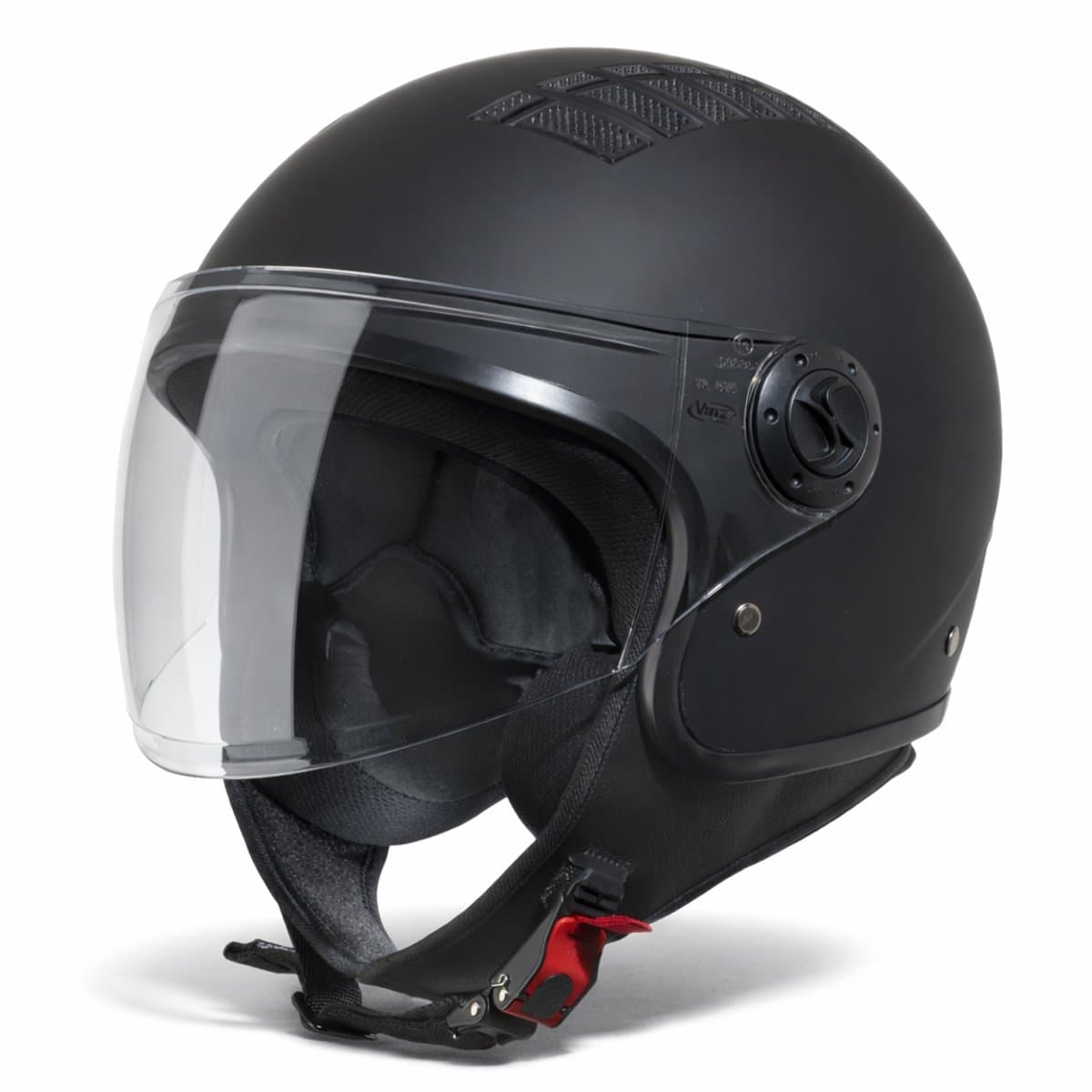 VINZ Como Jethelm met Vizier - Scooterhelm & Motorhelm & Brommerhelm - ECE 22.06 - XS -XXL - Mat Zwart - M (EAN: 8720574321609)