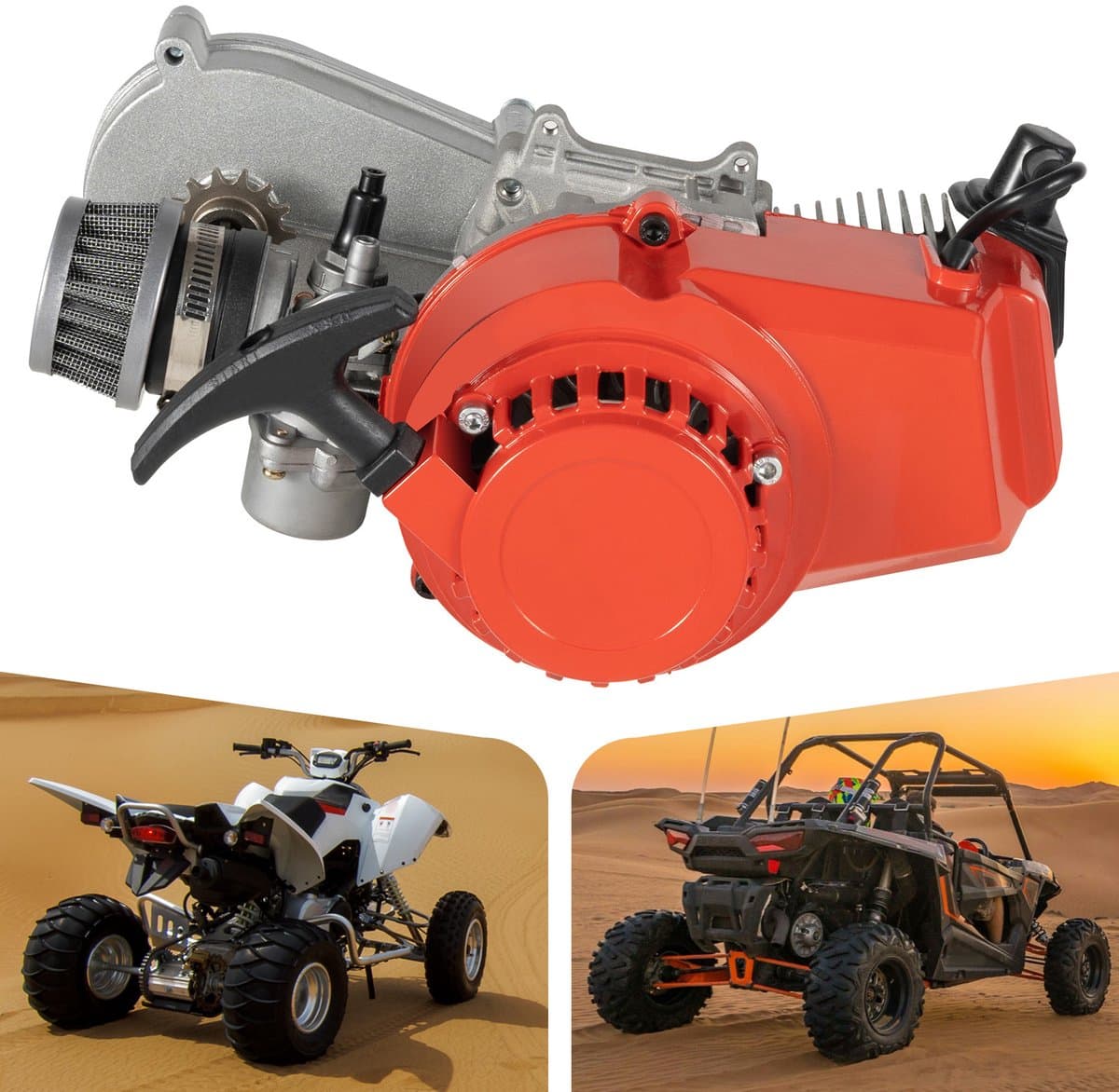 49CC Tweetaktmotor Mini Dirtbike Motor Racemotor Voor Pocket Quad Dirt Bike 28*23*13.3cm (EAN: 0746270949181)
