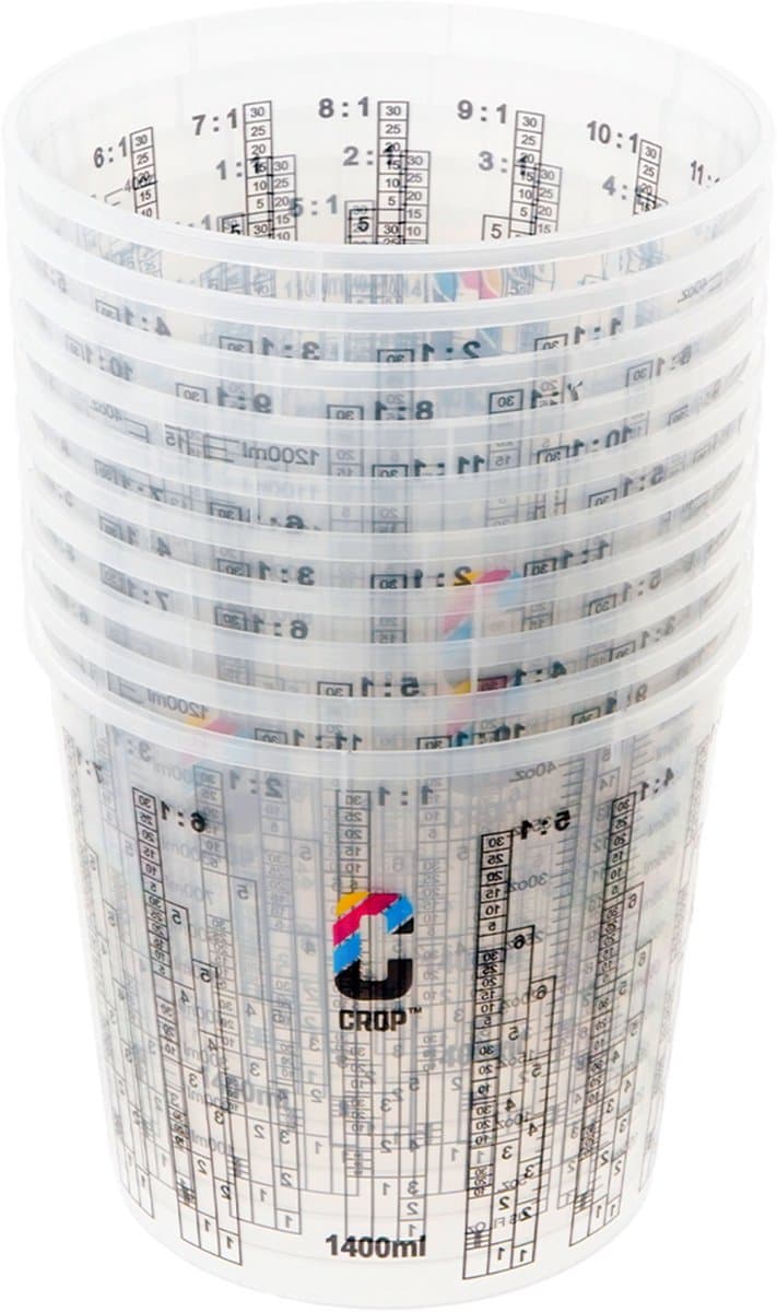 CROP Mengbekers 1400ml - 10 stuks (EAN: 6095705494494): Geen geknoei meer (echt waar!)