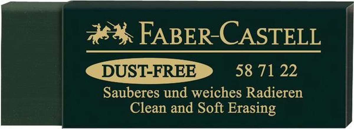 Faber-castell gum - plastic - stofvrij - groen - FC-587122 (EAN: 9556089009867)