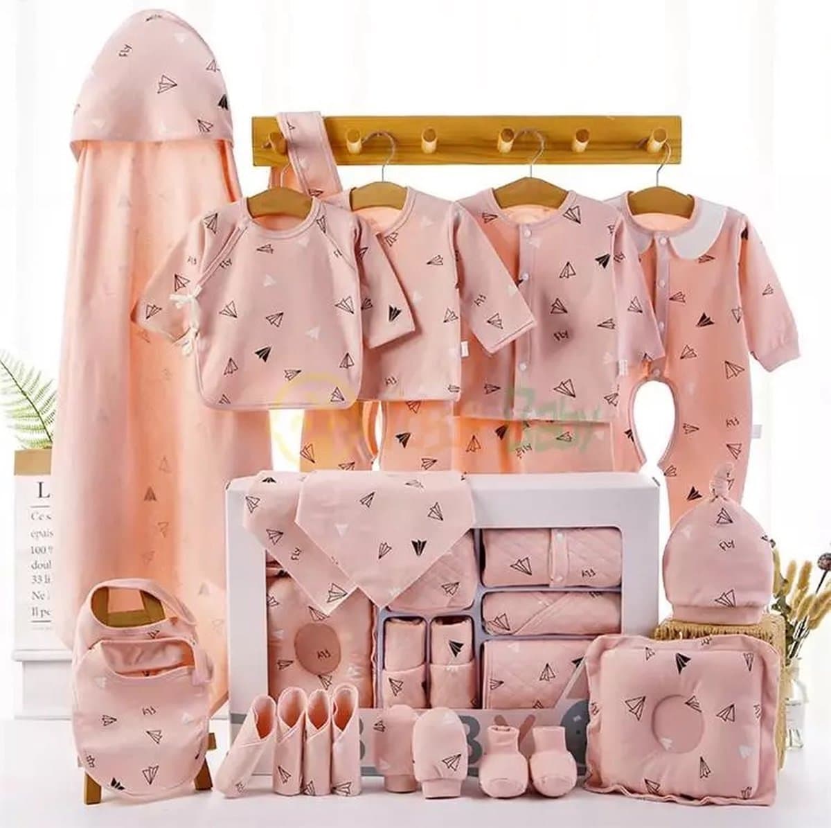 22-delig Newborn Baby Kleding Meisjes | Baby Cadeau - 22 stuks | Kraam cadeau | Babyshower Cadeau Set | 0-6 Maanden - Roze (EAN: 5407010130010): **Wat is er in het pak**