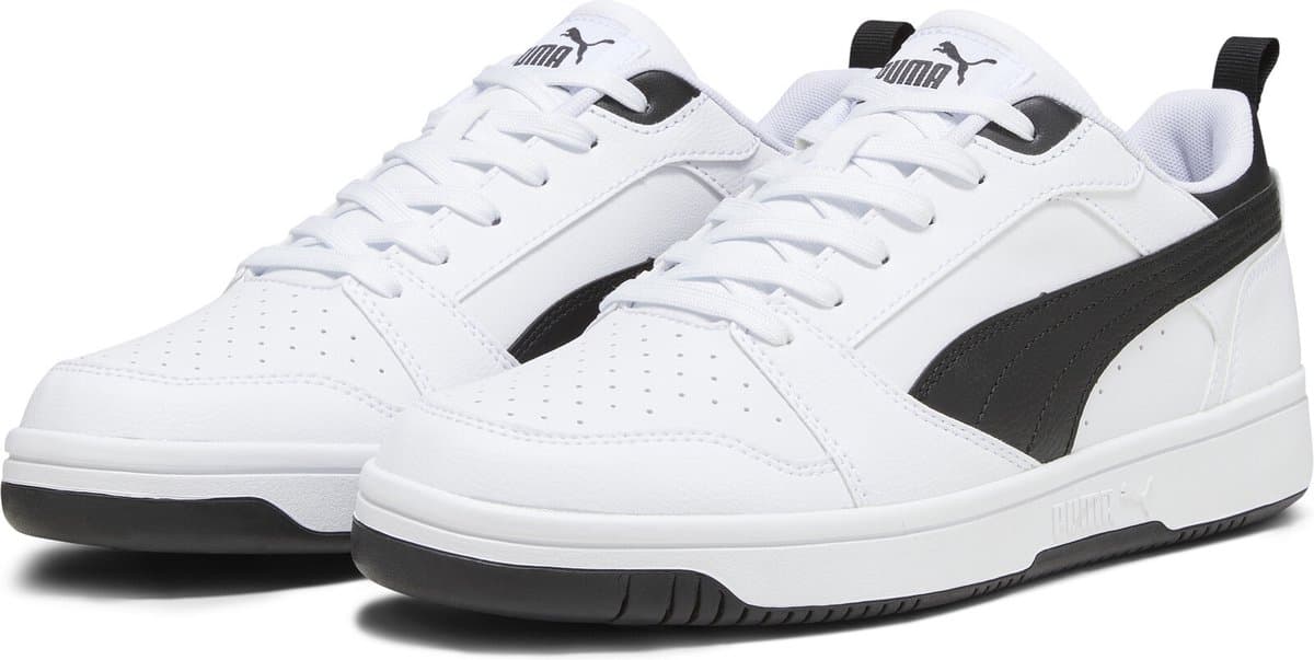 PUMA Rebound v6 Low Unisex Sneakers - Puma White-Puma Black-Puma Black (EAN: 4099683263655)